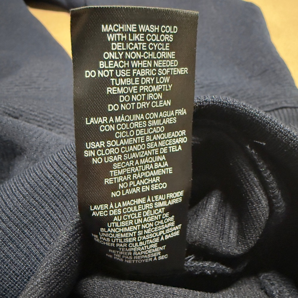 NWT Gerry Mens Textured Crew Neck Sweatshirt Blue 4-Way‎ Stretch Pullover M - Picture 6 of 10